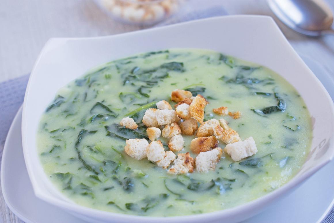 Vegane Spinatcremesuppe - Rezept