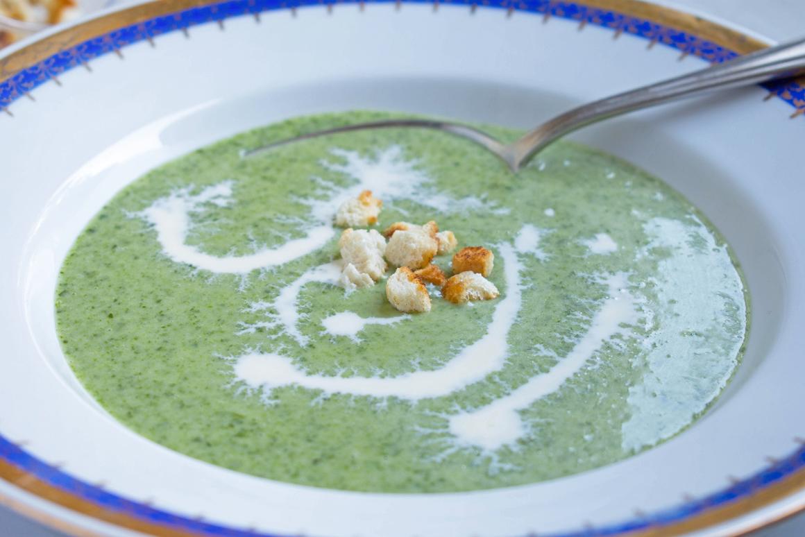 Spinatcremesuppe mit Kokosmilch