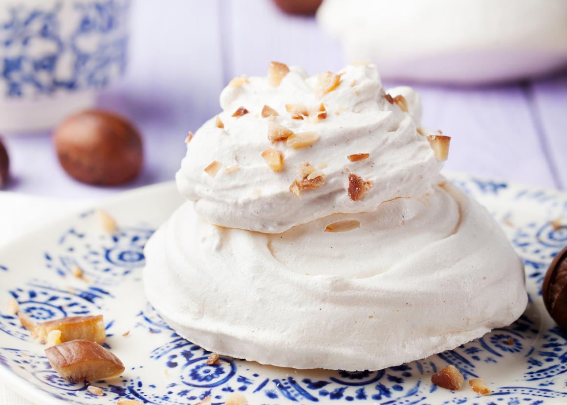 Meringue-Traum mit Maroni