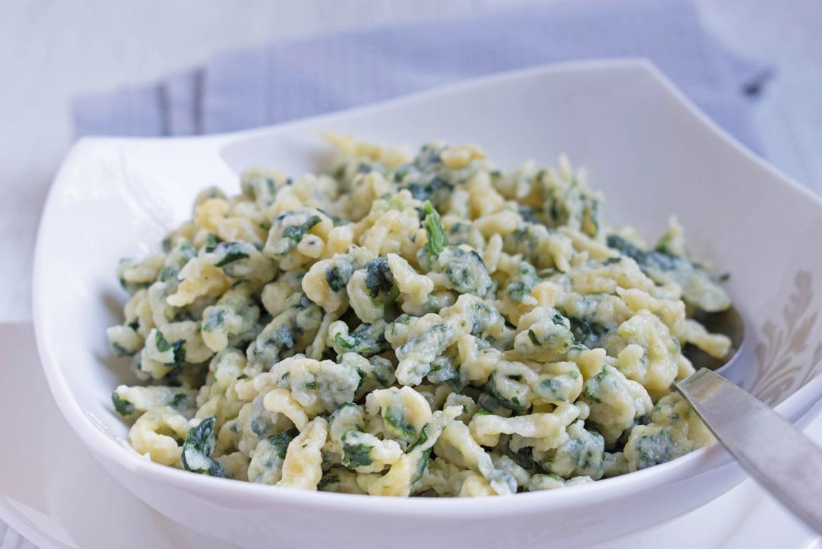 Quarkspätzle mit Spinat - Rezept