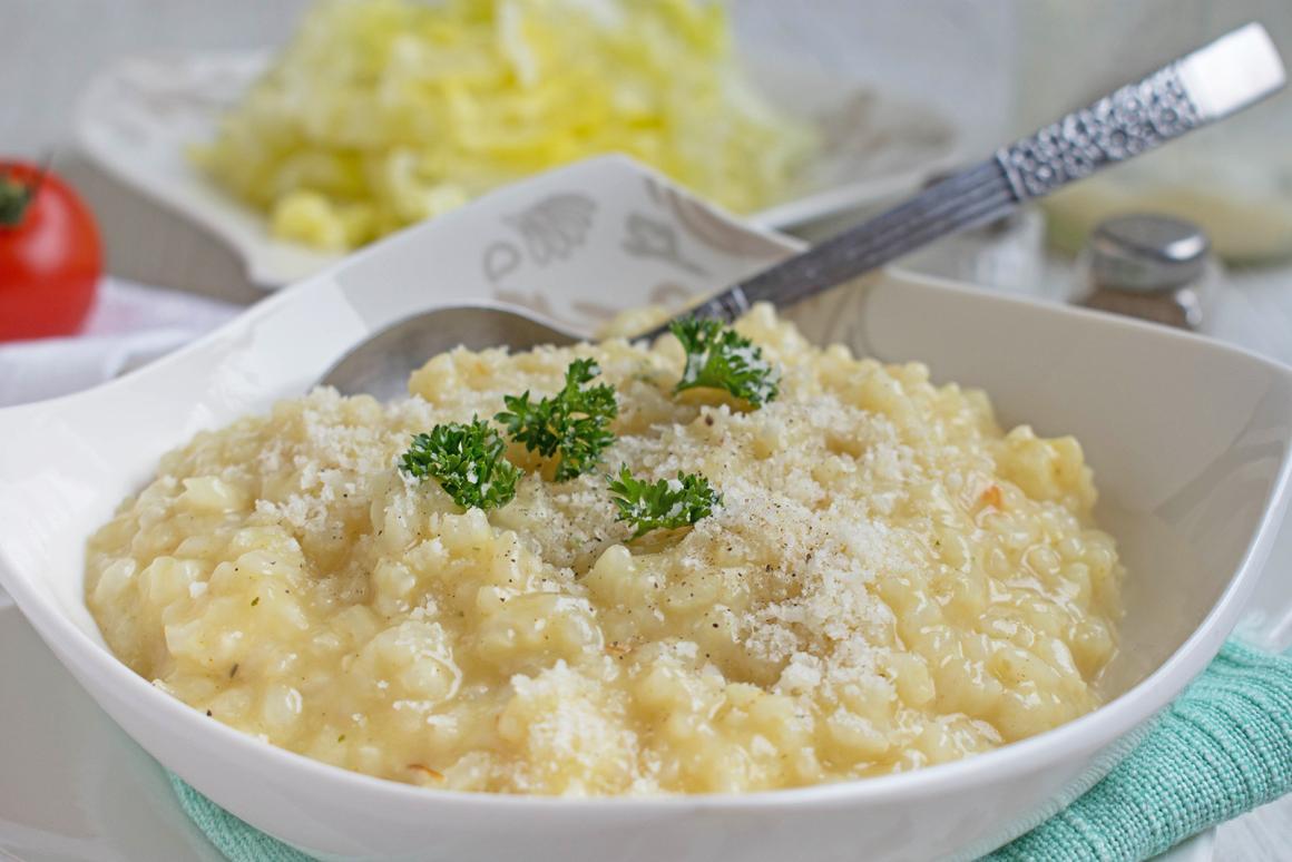 Risotto mit Kalbsfond