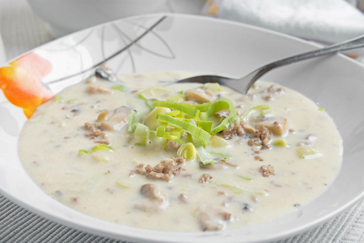 Käsesuppe mit Hack