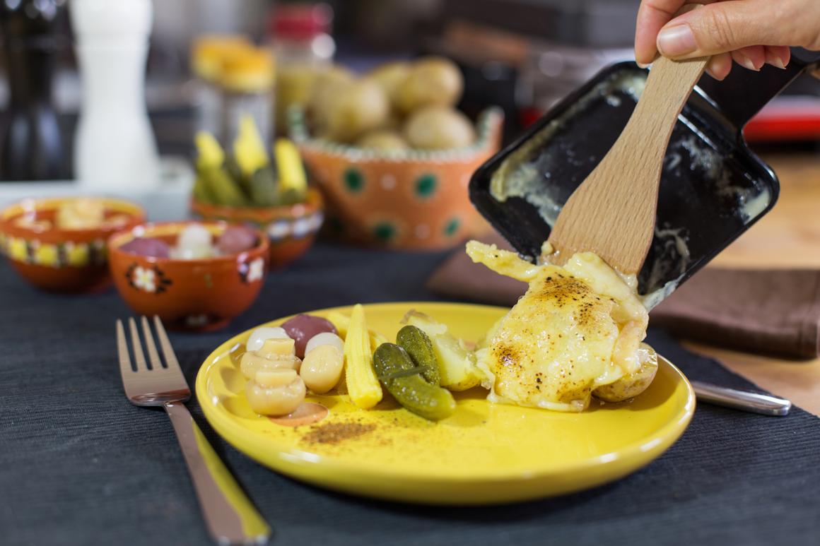 Raclette mit Kartoffeln
