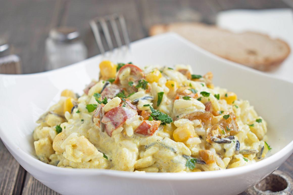 Reissalat mit Curry