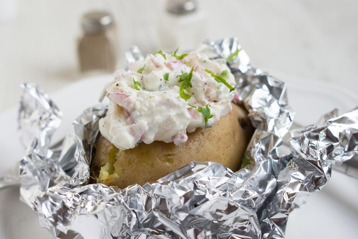 Ofenkartoffel mit Quark