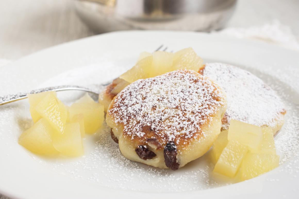 Quarkkeulchen mit Apfel
