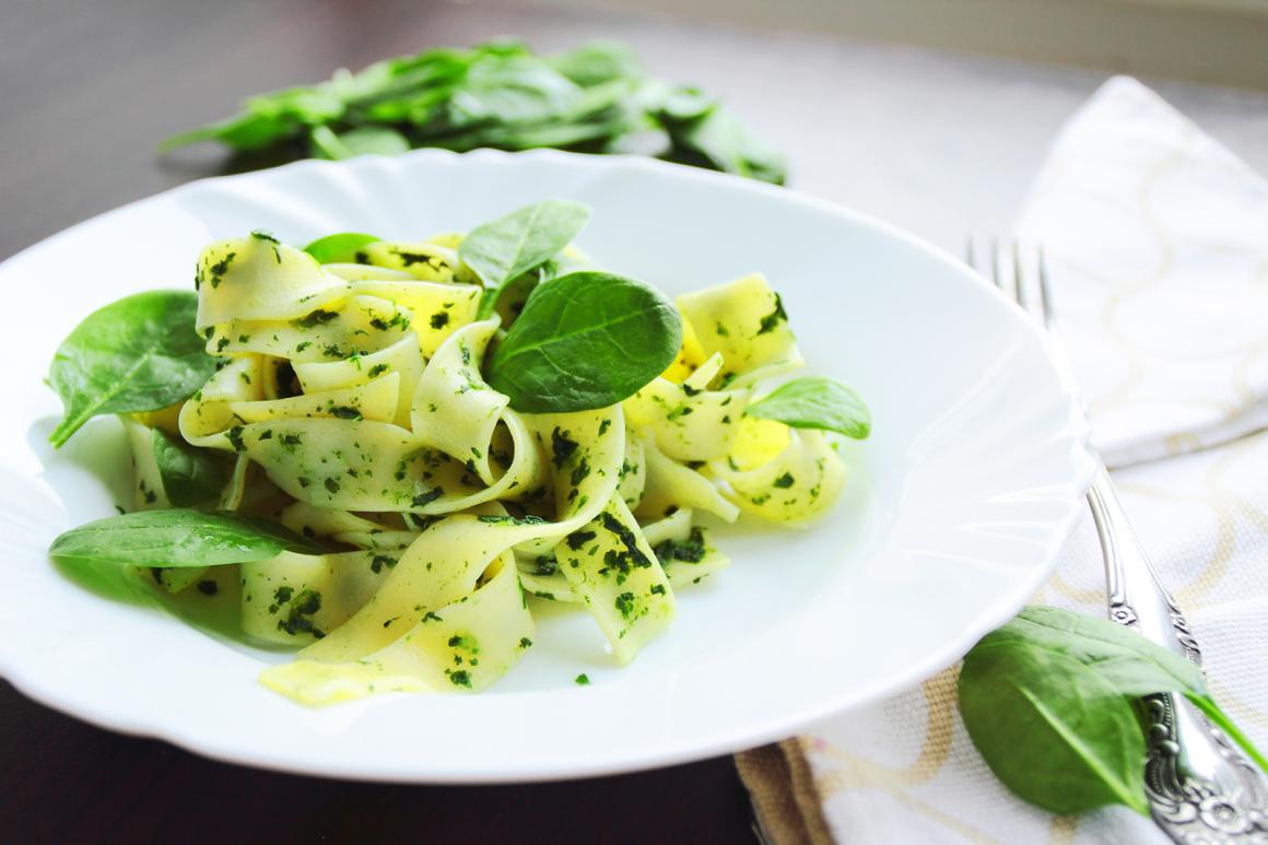 Aglio Olio mit Spinat - 5 Zutaten
