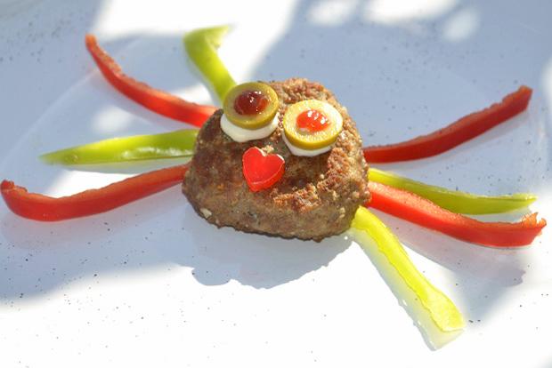 Halloween Hackfleisch Spinnen