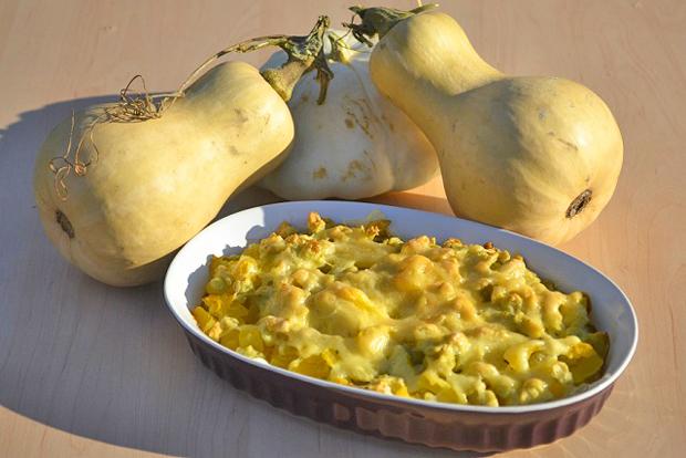 Kürbisspätzle überbacken