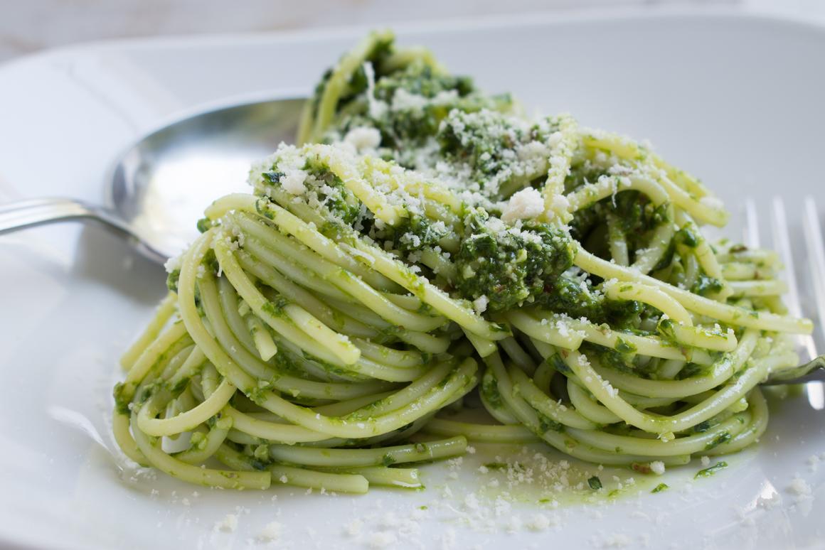 Bärlauchpesto mit Spaghetti - Rezept