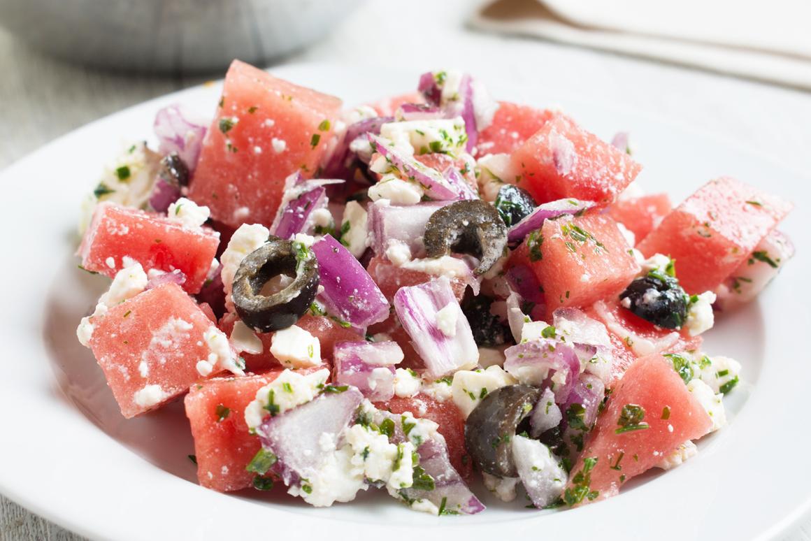 Melonensalat mit Feta