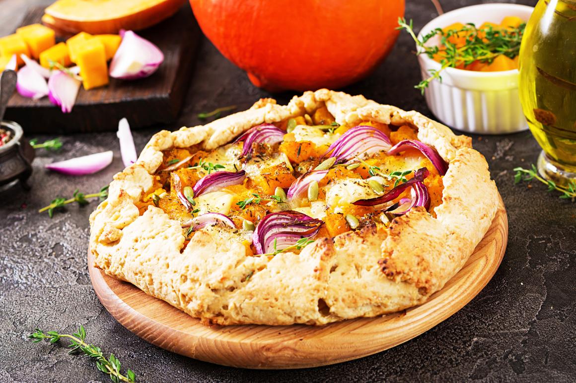 Galette mit Kürbis und Käse