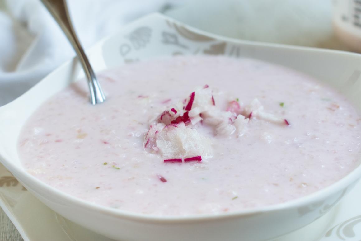 Kartoffel Radieschensuppe