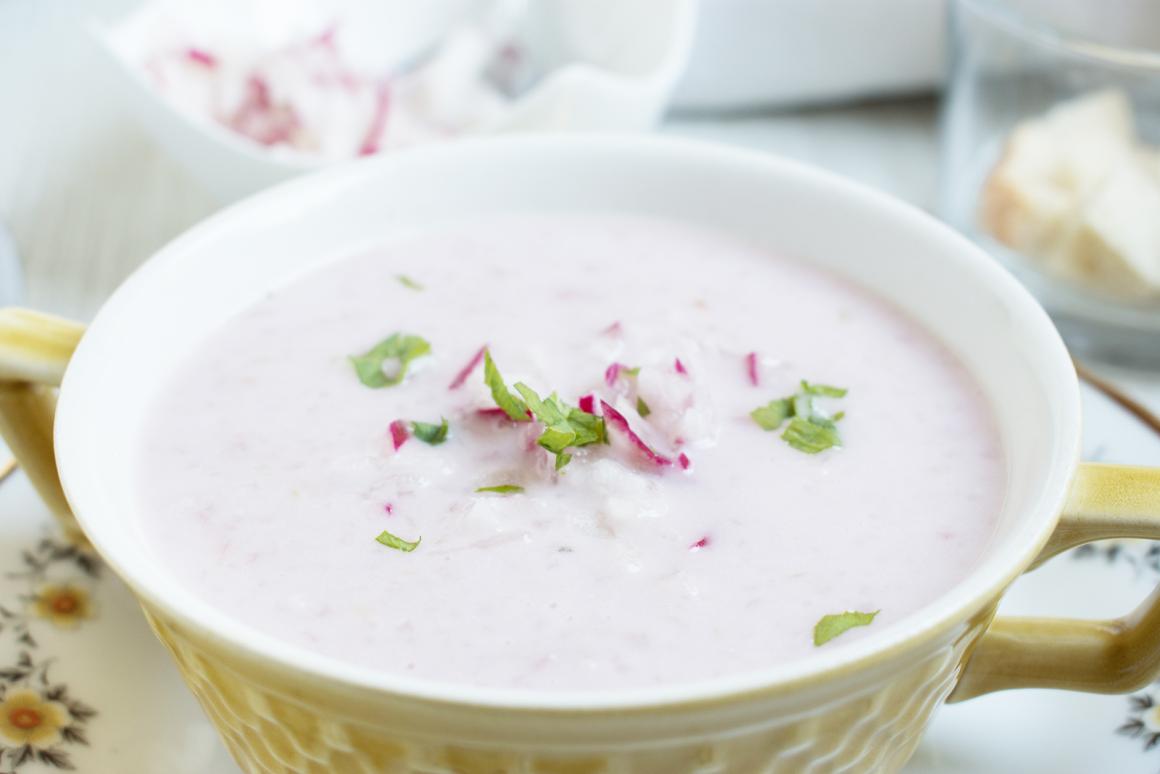 Vegane Radieschensuppe