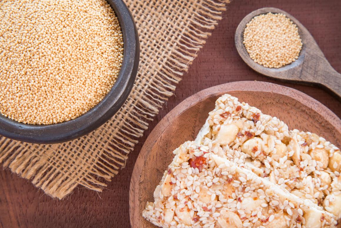Riegel mit gepufften Amaranth