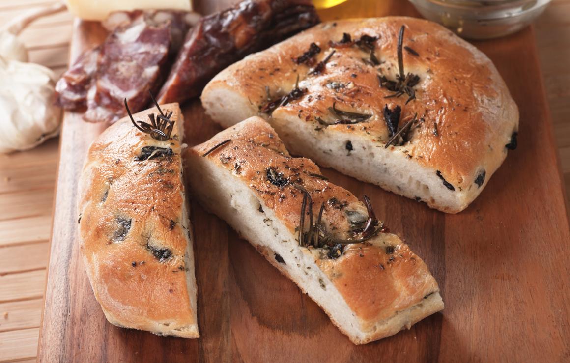 Chia Focaccia Dinkelbrot mit Rosmarin