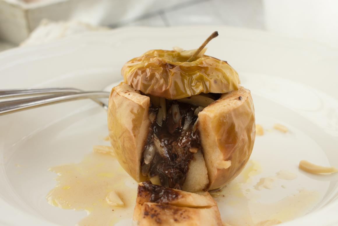 Bratapfel mit Schokolade