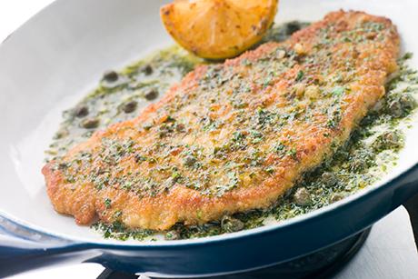 Kalbsschnitzel mit Kräuter-Kruste
