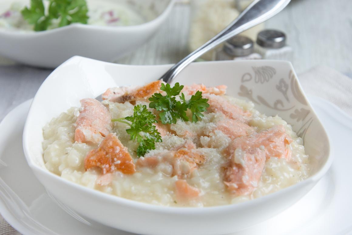 Risotto mit Lachs