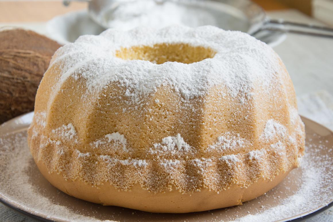 Kuchen aus weisser Schokolade