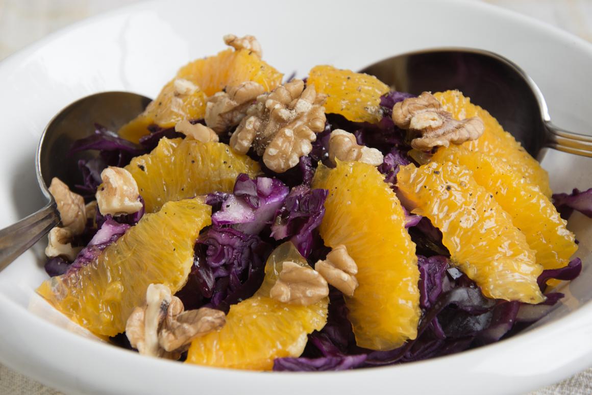 Rotkohl Orangen Salat