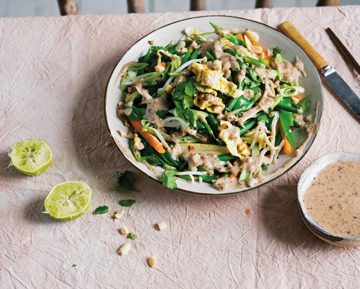 Gado Gado mit Omlett-Streifen