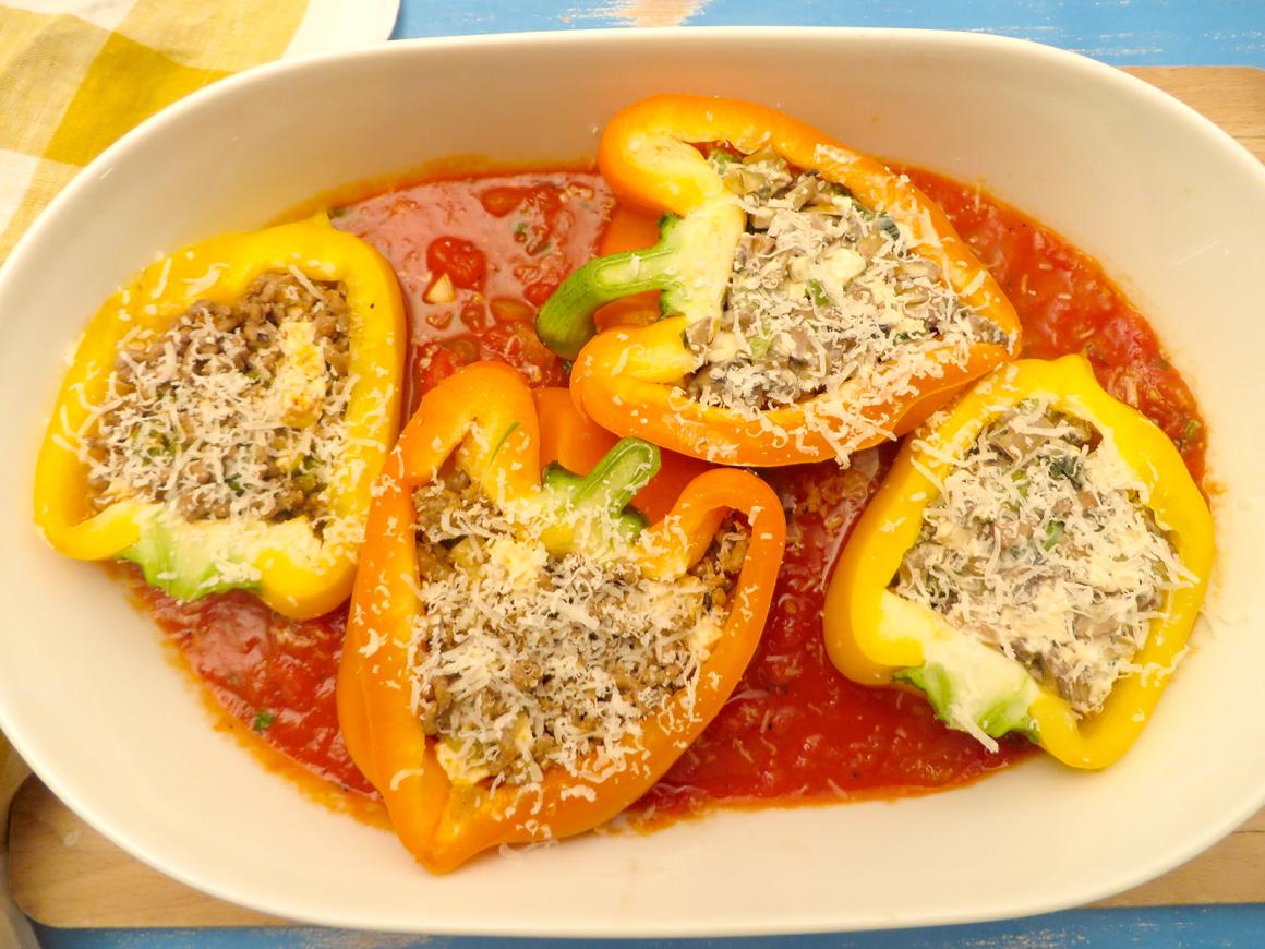 Gefüllte Peperoni zweierlei - Rezept