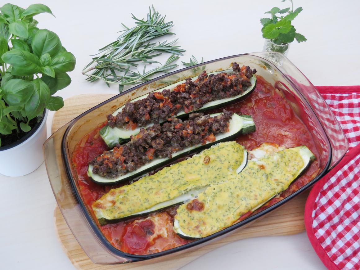Zucchettischiffchen zweierlei