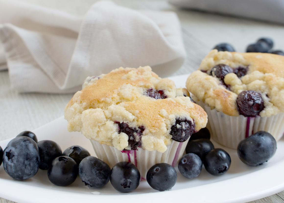 Heidelbeermuffins mit Streuseln - Rezept
