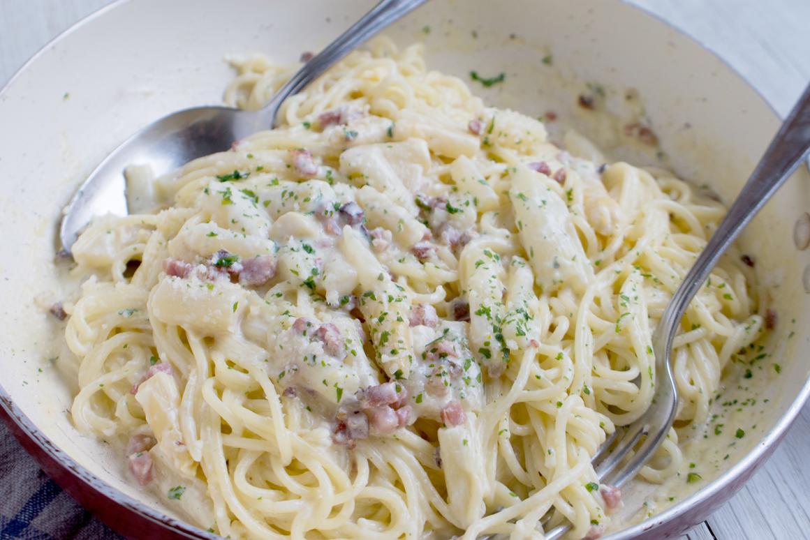 Spaghetti mit Spargel