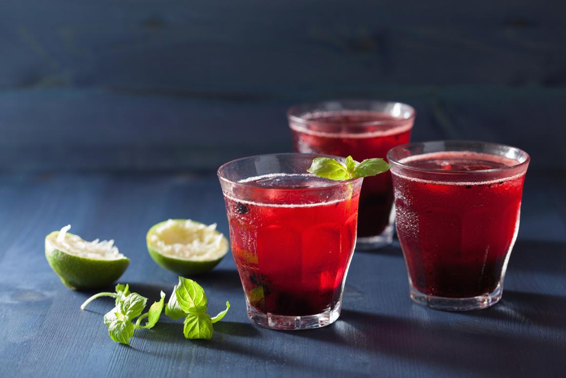 Heidelbeer-Minz Mocktail