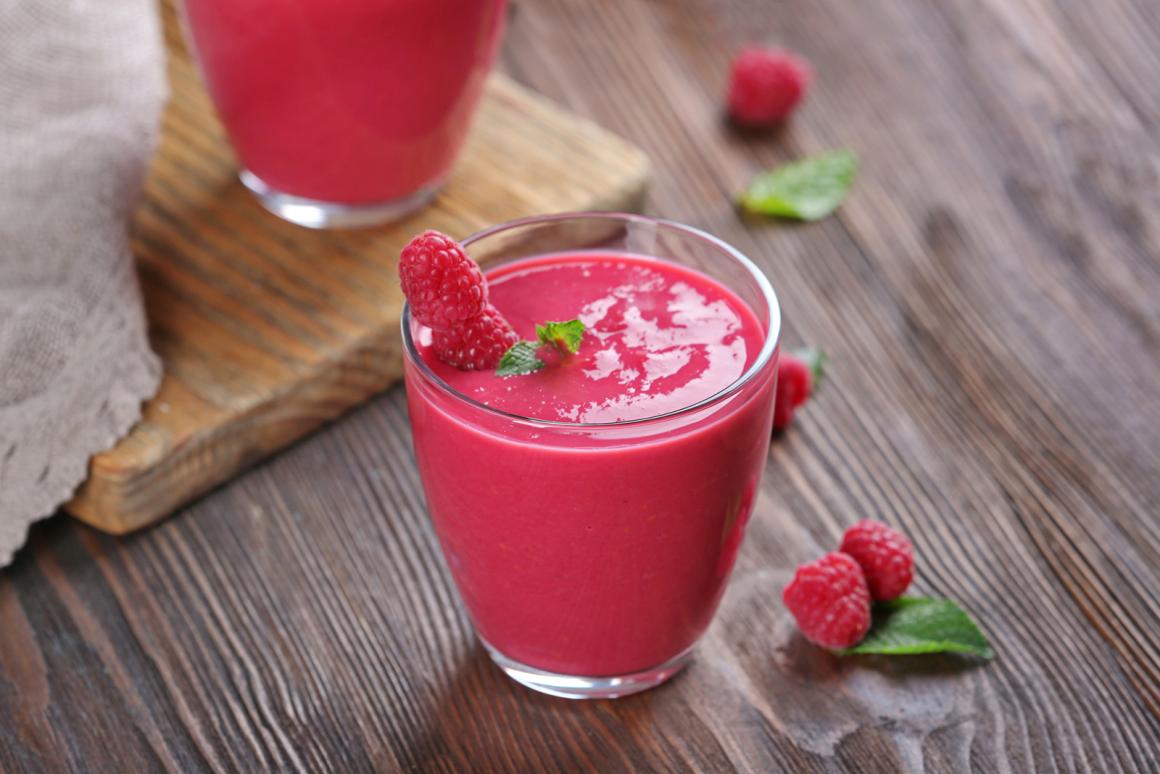 Himbeershake mit Sojamilch - Rezept