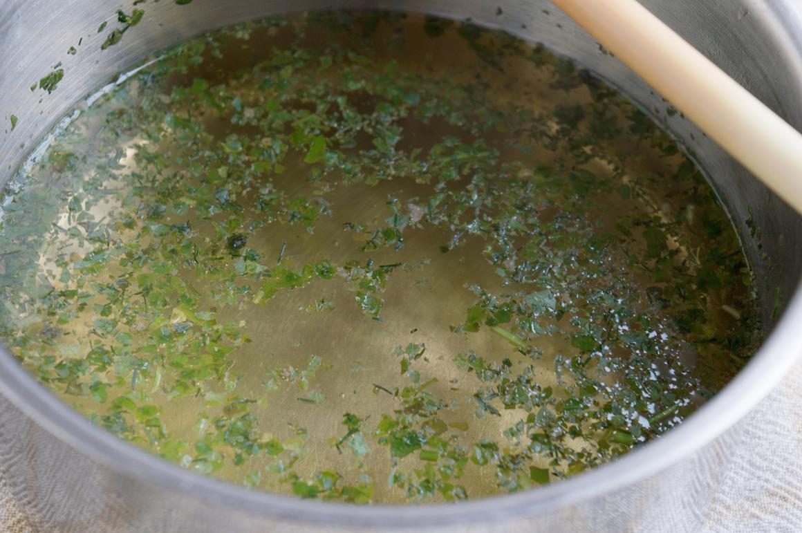 Fleischsauce aus unreifen Trauben