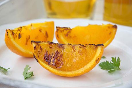 Orange gegrillt