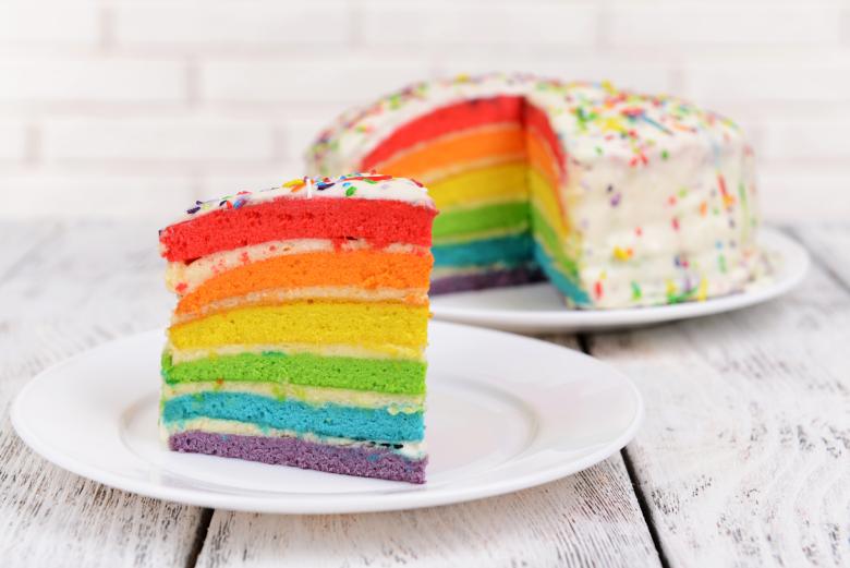 Regenbogentorte