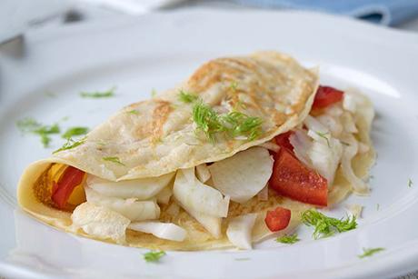 Crêpes mit Fenchelfüllung