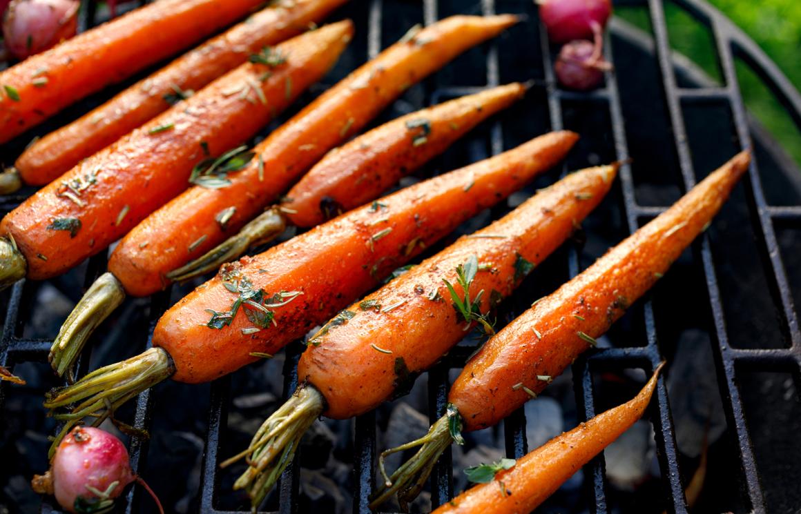 Gegrillte Rüebli in Orangenmarinade