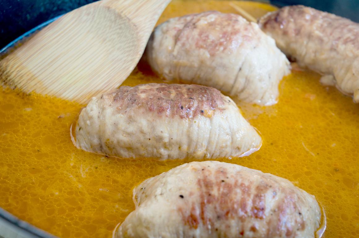 Rouladen mit Champignonfüllung