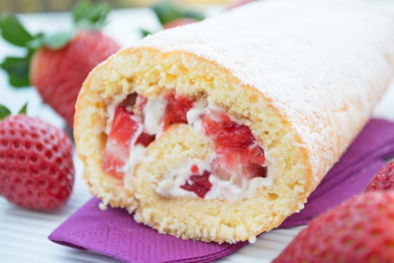 Erdbeerroulade
