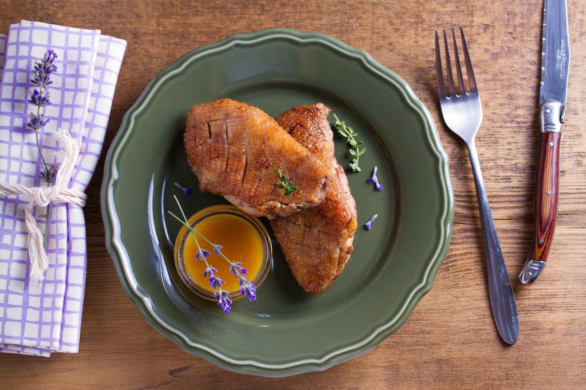 Entenbrust mit Honig und Senf