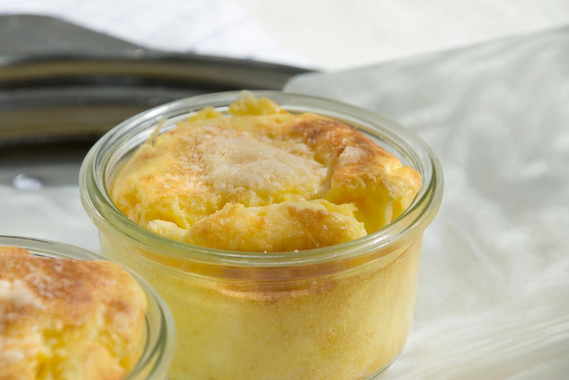 Quarksouffle mit Käse