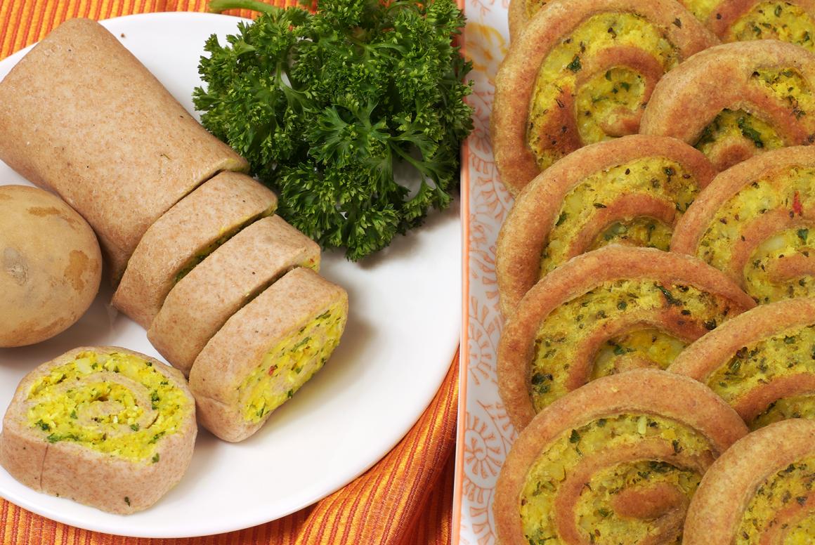 Würzige Kartoffel-Dinkel-Schnecken