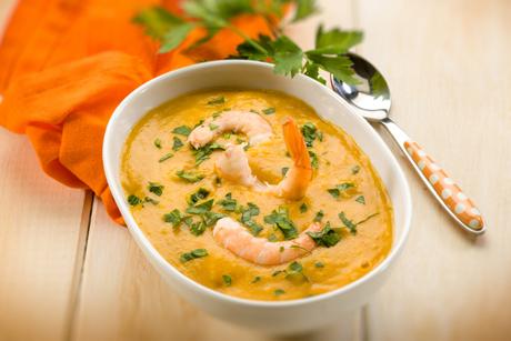 Scharfe Garnelensuppe