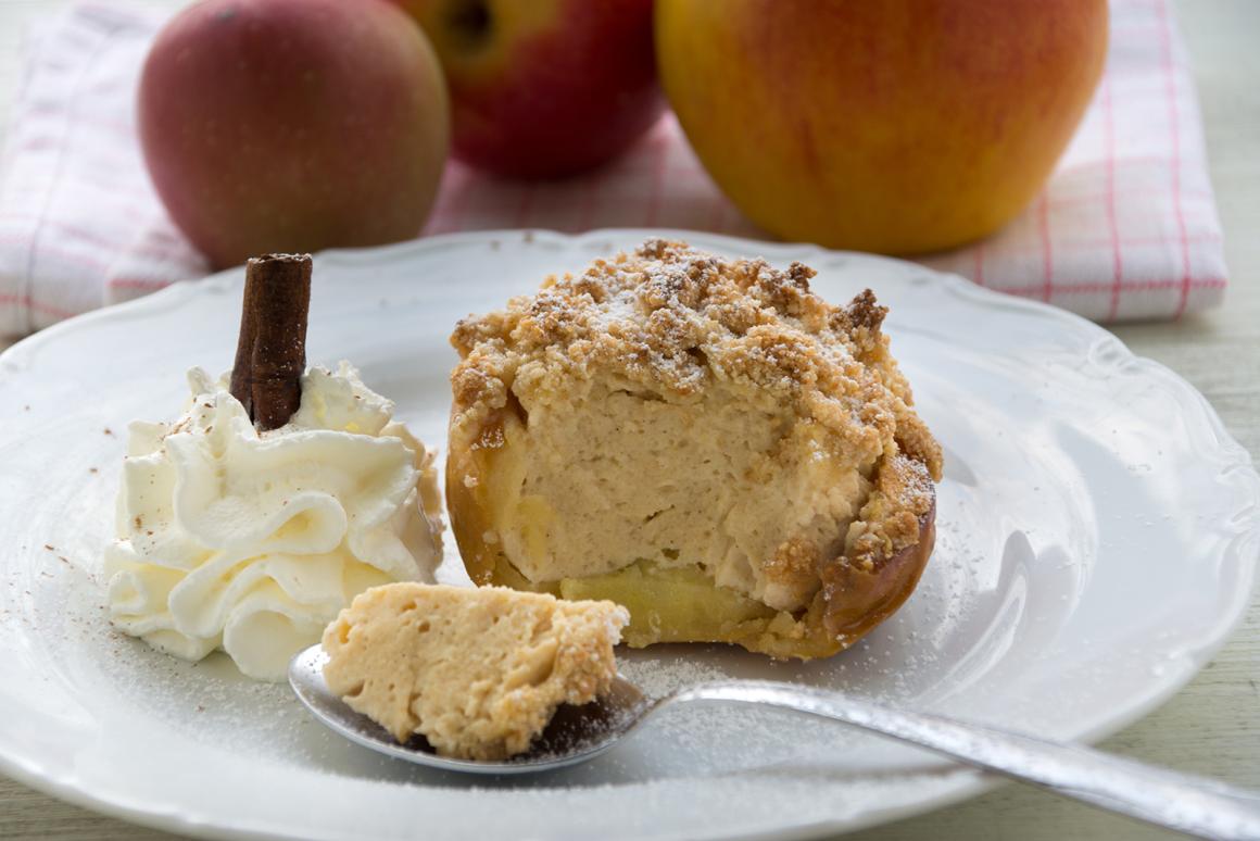 Zimt-Käsekuchen im Bratapfel