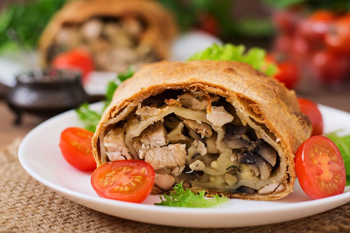 Strudel mit Poulet