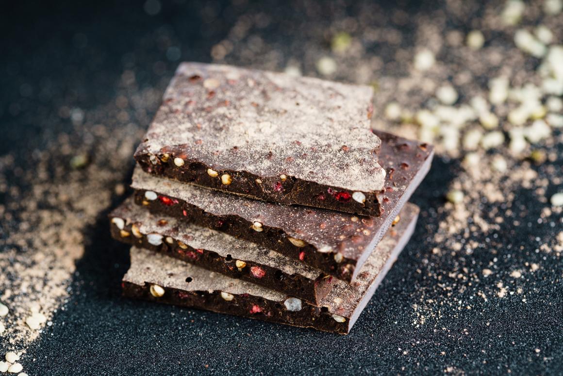 Schoggi mit Quinoa und Beeren