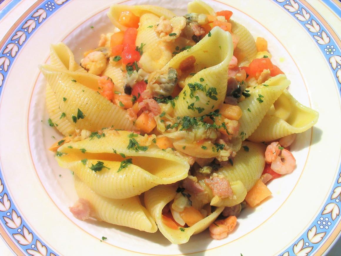 Melone con Pancetta e Frutti di Mare