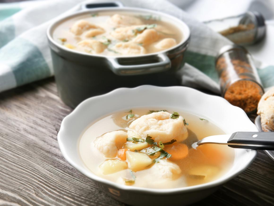 Griessnockerlsuppe ohne Butter