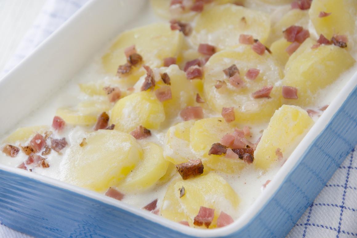 Kartoffelgratin mit Speck