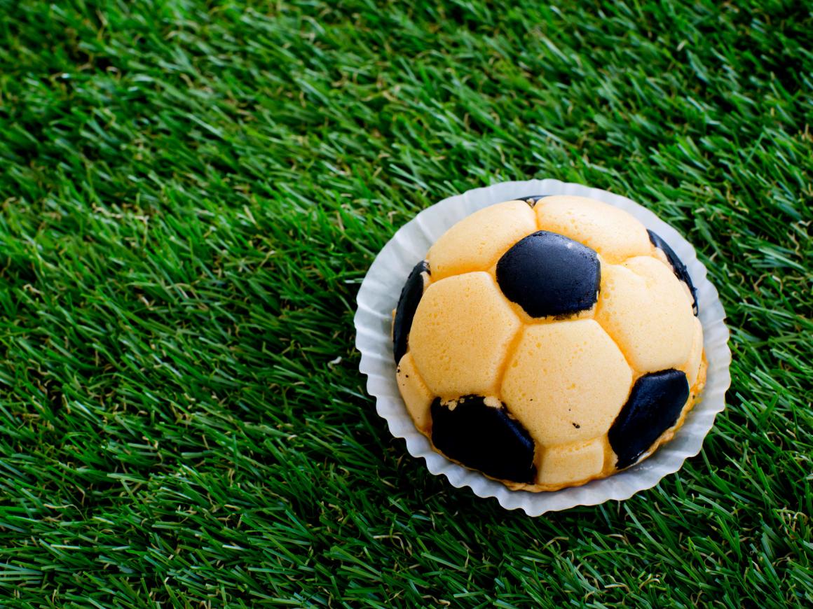 Muffins in Fussballform